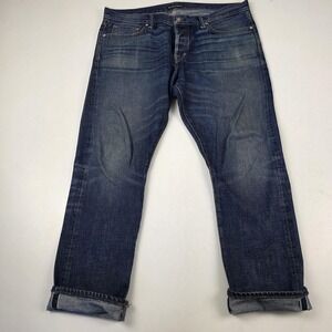 Tom Ford Slim Selvedge Jeans Mens 38x30 Blue Straight Denim USA Medium Wash